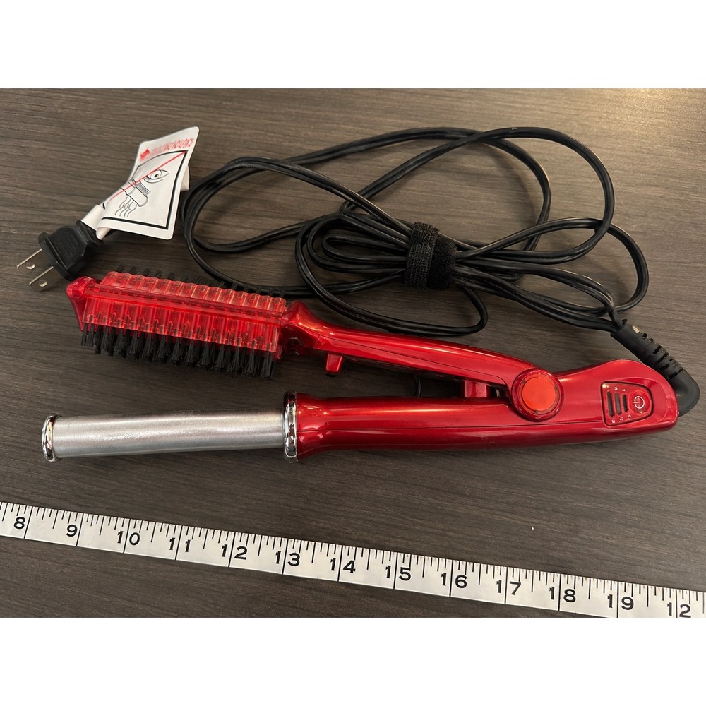 InStyler IS1001.1-19 Red 3/4" Rotating Iron Hair Straightener Curler